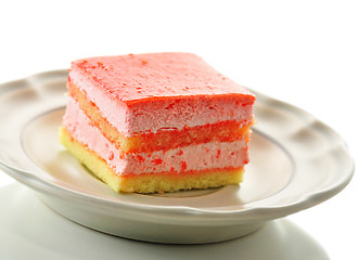 Image showing strawberry flavored layer cake