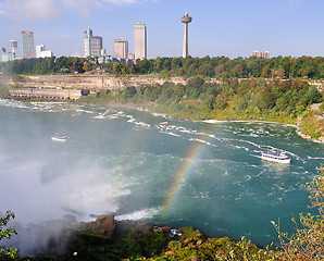 Image showing rainbow over the niagara river 