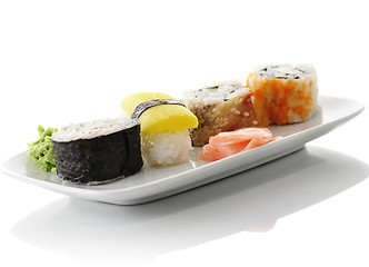 Image showing sushi on a white dish