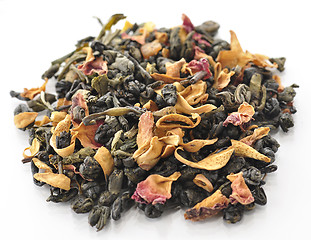 Image showing green loose tea