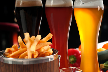 Image showing fresh french fries on a bucket