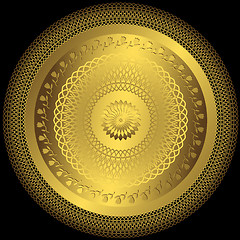 Image showing Gold elegance round plate 