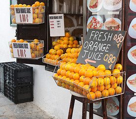 Image showing Shop Selling Fresh Orange Juice