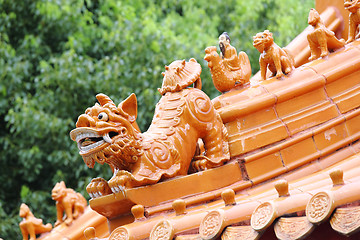 Image showing chinese temple roof