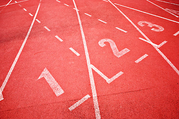 Image showing lanes of running track