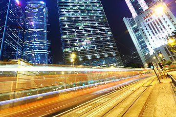 Image showing traffic at night