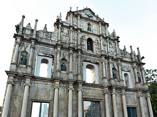 Image showing facade of St Paul's, Ruins of St Paul's, Macau