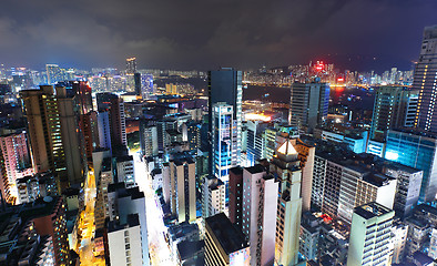 Image showing Hong Kong with crowded building at night