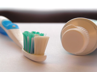 Image showing toothbrush and toothpaste