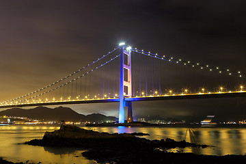 Image showing Tsing Ma Bridge in Hong Kong