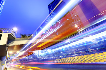 Image showing traffic in city at night