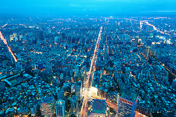 Image showing taipei city night scene