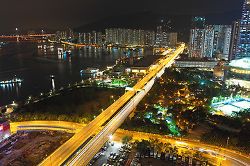 Image showing Hong Kong downtown at night