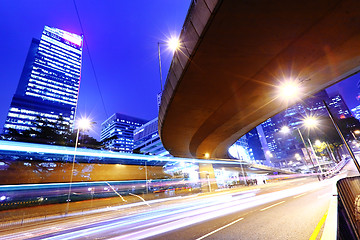 Image showing traffic in city at night