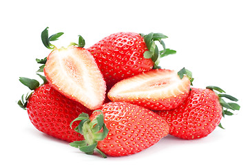 Image showing Strawberries isolated over white background