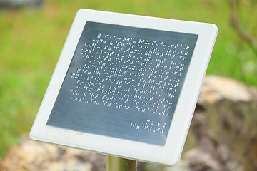 Image showing Plain Braille Notice