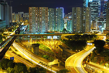 Image showing Hong Kong downtown at night