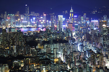 Image showing Hong Kong with building at night