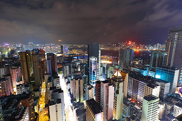 Image showing Hong Kong with building at night