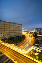 Image showing overpass in the downtown city