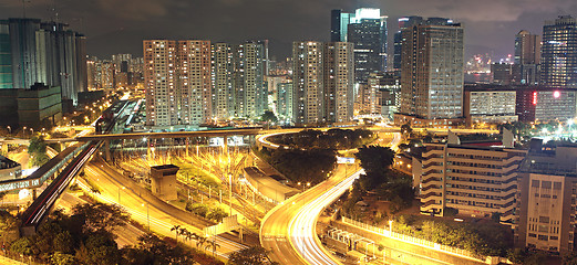 Image showing Hong kong at night 