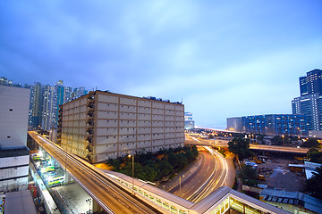 Image showing urban city sunset