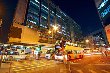 Image showing Traffic night in urban city