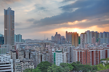Image showing city sunset