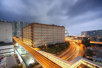 Image showing city in the storm weather