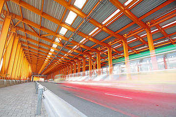 Image showing orange steel tunnel