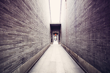 Image showing Traditional Chinese architecture, long corridor