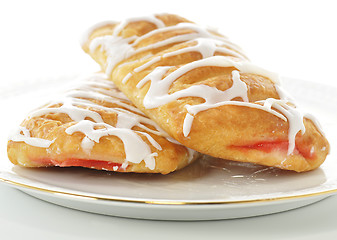 Image showing apple and strawberry danish 