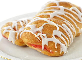 Image showing apple and strawberry danish 