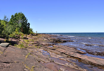 Image showing shore of lake michigan 