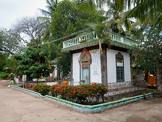 Image showing Monk's residence at Buddhist temple in Cambodia