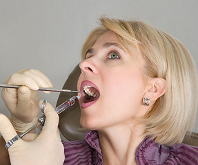Image showing At the dentist