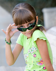 Image showing The girl in a green blouse