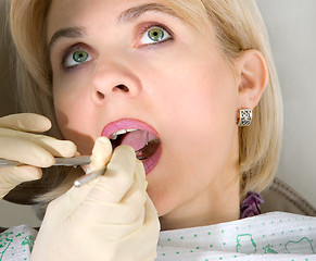 Image showing At the dentist