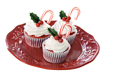 Image showing Christmas cupcakes