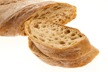 Image showing Bread isolated on the white background