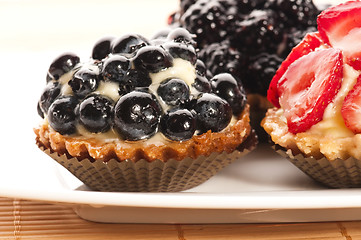 Image showing French cake with fresh fruits