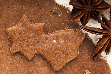 Image showing Christmas baking - gingerbreads