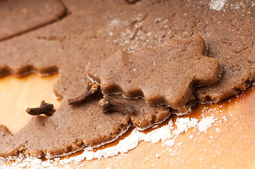 Image showing Christmas baking - gingerbreads