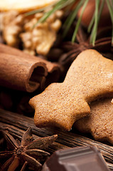 Image showing Christmas baking - gingerbreads