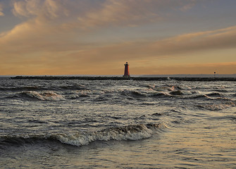 Image showing lake at sunset