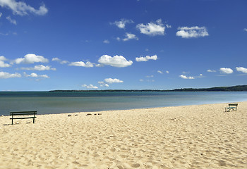 Image showing lake Michigan beach