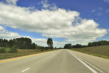 Image showing road and beautiful sky 