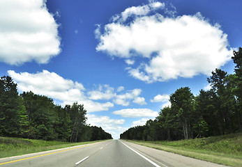 Image showing road and beautiful sky 