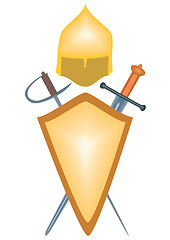 Image showing The weapons of ancient warriors. 