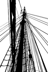 Image showing Silhouette of rig